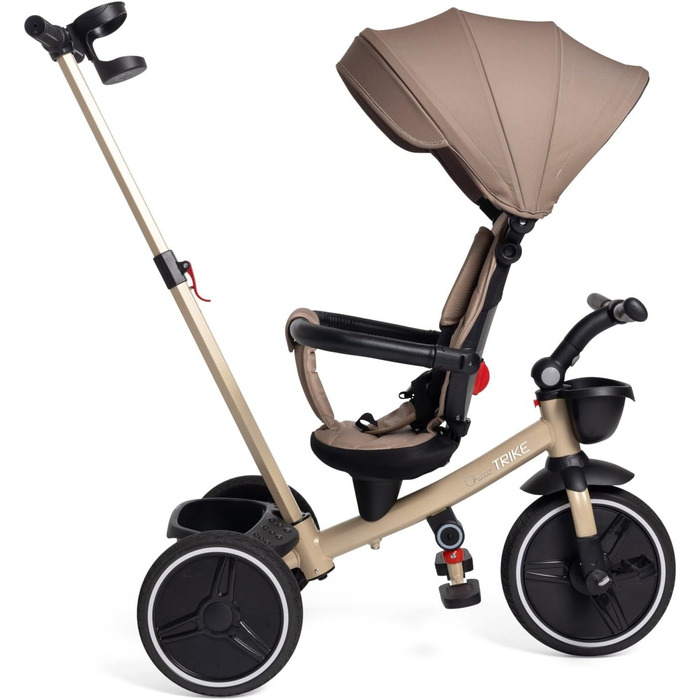 Триколісний велосипед Chicco 4-в-1 бежевий: від 6 місяців до 4 років, знімний капюшон, EVA колеса, телескопічна ручка