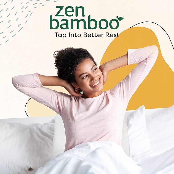 Бамбукове подушка-валик під ноги та коліна Zen - для підйому ніг та зняття напруги - зручна подушка-валик для ліжка та дивану - знімний чохол