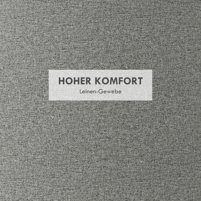 Османський круглий пуф з м'якою оббивкою HOMCOM з місцем для зберігання та відкидною кришкою в сірому лляному стилі Ø56 x 42 см для вітальні Спальні