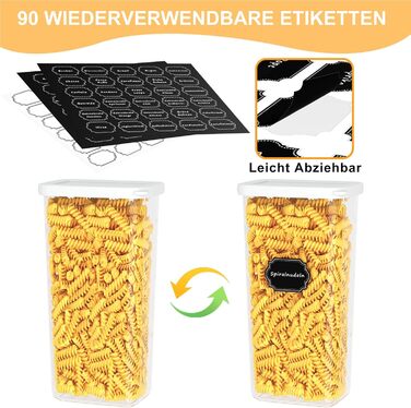 Герметичні контейнери для зберігання продуктів з кришкою, набір 6 шт (до 1,8л)