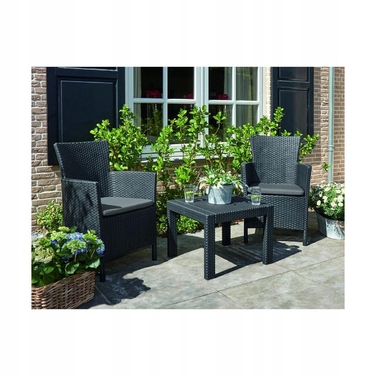 Комплект садових меблів Keter із пластику, сірий, 3 предмети