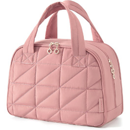 BAGSMART Косметичка для подорожей, велика, рожева, з ручкою