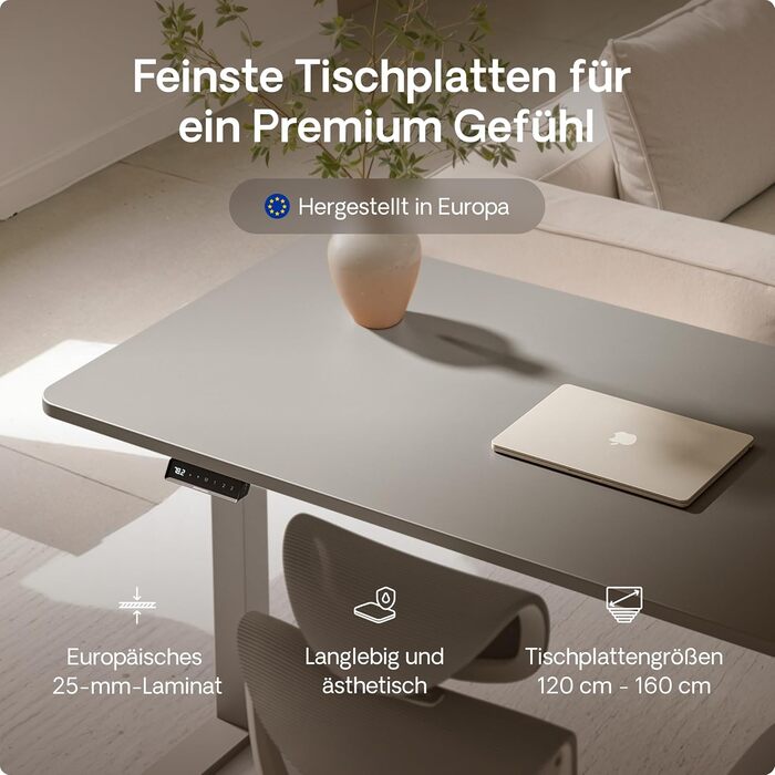 Регульований стіл Desktronic Homeone 160x80 см – електричний, з USB-портами, чорний + білий