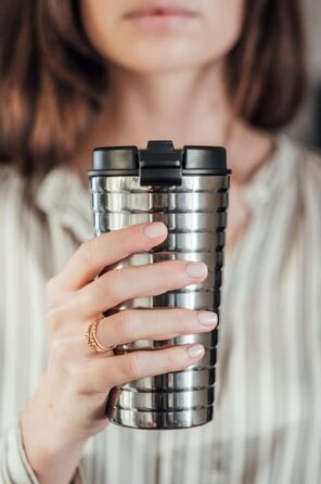 Термокружка Nespresso Touch з нержавіючої сталі, 345 мл, ізольована, витримує протікання