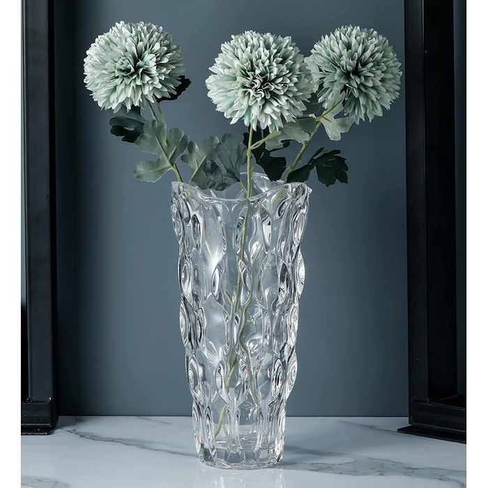 Скляна ваза для квітів Heyyou, сучасна мінімалістична ваза, Скандинавська скляна квіткова композиція ручної роботи, гідропонна прикраса для домашнього обіднього столу, подарунка на весілля, новосілля, (стиль а-прозорий)