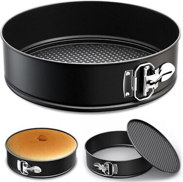 Форма для чізкейку 22.9 см з антипригарним покриттям, 9 дюймів, знімний дно, для випікання, чорна