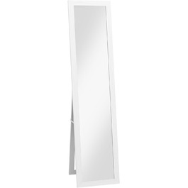 Дзеркало стояче, дзеркало на повний зріст, окремо стояче, туалетне дзеркало, дзеркало для шафи, алюміній, біле, 37x157см