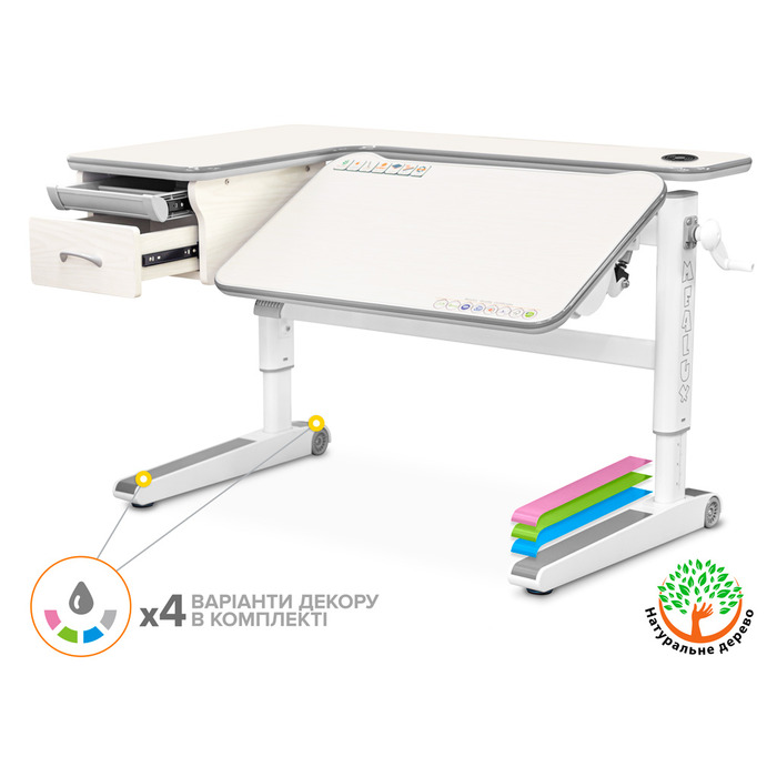 Дитячий стіл Mealux Woodville Multicolor TG Energy (арт.BD-850 TG/MC Energy)