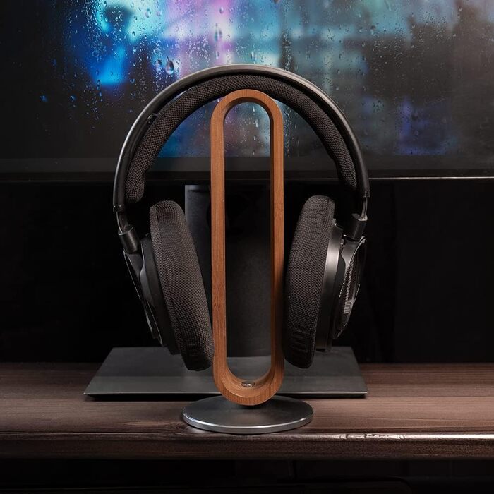 Підставка для навушників EHOTER з дерева, U-подібний дизайн, універсальна, для всіх розмірів навушників