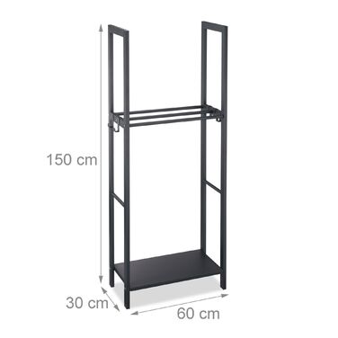 Стійка для дров Relaxdays з 2 полицями