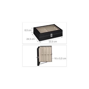 Стильна коробка Relaxdays для 8 пар окулярів