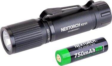 Міні-світлодіодний ліхтарик NEXTORCH K21R Hightech чорний - максимальна потужність 300 люмен ANSI