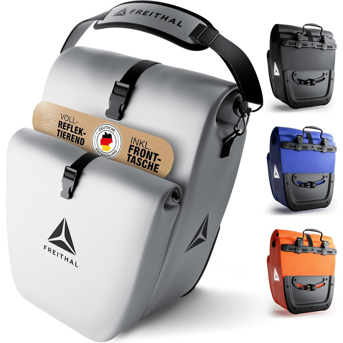 Для багажника 27L - Може використовуватися як сумка-кофр і сумка через плече - 100 водонепроникний і світловідбиваючий багажник Багажник - Сумка для велосипеда (Traveller (з передньою кишенею), повністю світловідбиваюча)