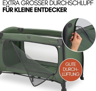 Комплект Hauck Baby Travel Cot Play n Relax з матрацом, сіткою від комах, пеленальним килимком - Melange Black