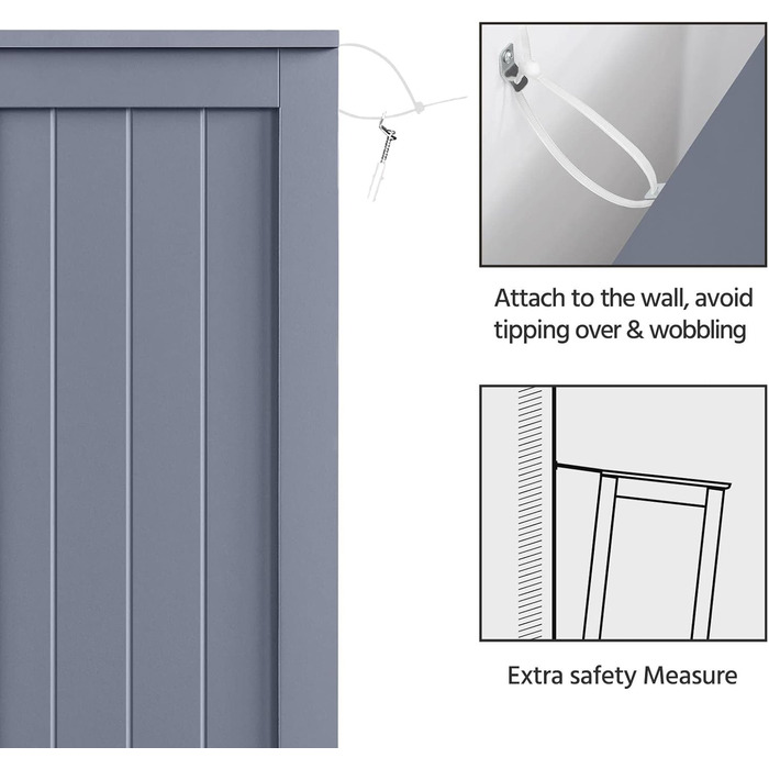 Шафа для ванної кімнати Yaheetech з 4 шухлядами та 2 дверцятами, підлогова шафа-комод для ванної, вітальні, коридору, кухні, білий, 81 x 30 x 83 см