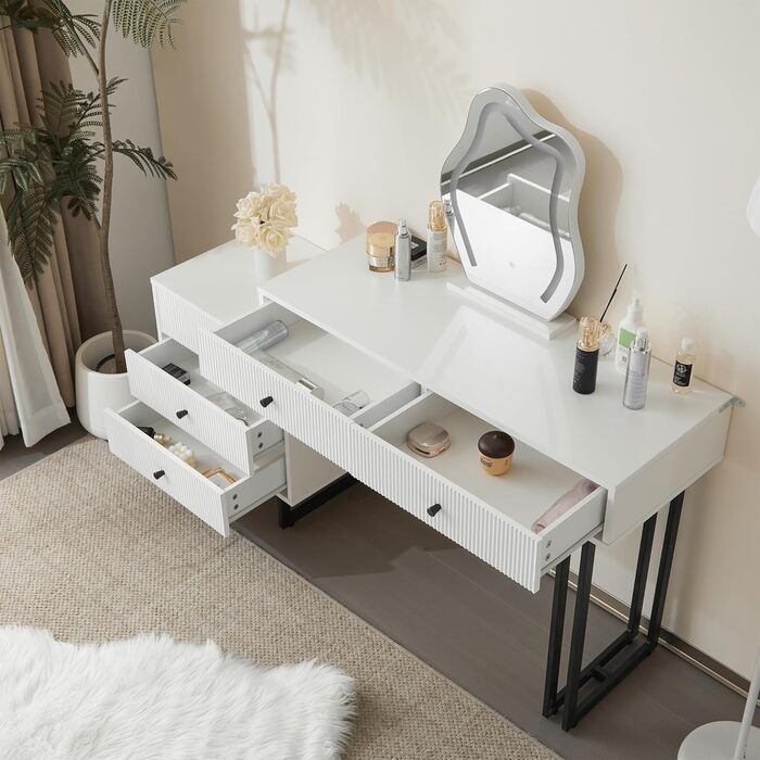 Сучасний туалетний столик ModernLuxe з дзеркалом та 5 шухлядами (100x76x40 см)