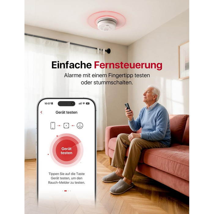 X-Sense Розумний димовий сповіщувач Wi-Fi з магнітною кріпленням, сертифікований EN 14604, мережевий димовий сповіщувач, керування через додаток, з базовою станцією SBS50, бездротовий димовий сповіщувач, SD11-MR61, комплект з 6 шт. білий
