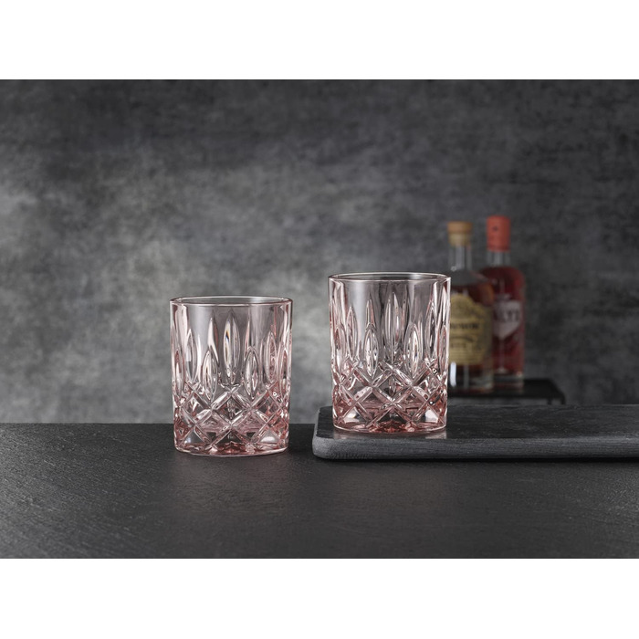 Набір стаканів для віскі з 4 предметів, рожеві келихи для віскі, кришталевий келих, 295 мл, троянда, Noblesse Fresh, 104194
