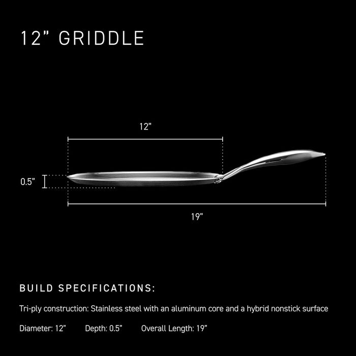 HexClad 30 см гібридна сковорода-гриль з нержавіючої сталі з ручкою Stay-Cool, без PFOA, придатна для миття в посудомийній машині та духовці, з антипригарним покриттям, сумісна з індукційними, керамічними, електричними та газовими плитами