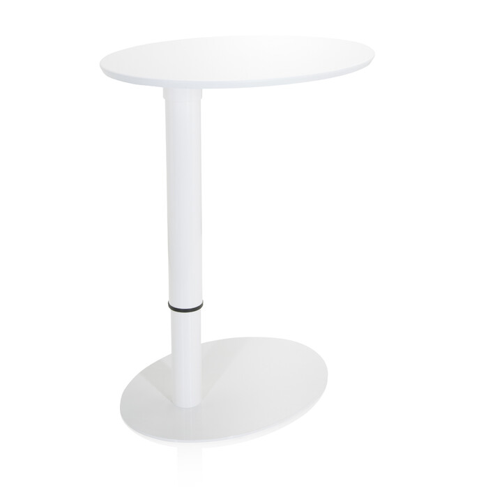 Столик приставний STAND III, овальний, білий, 65 x 50 см, hjh OFFICE