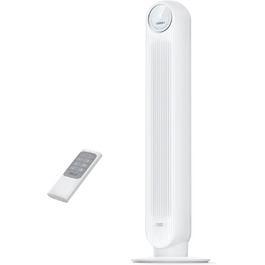 Дрео - тихий торцевий вентилятор Nomad One, білий. 90° осциляція, 4 швидкості, таймер 8 год, дистанційне керування