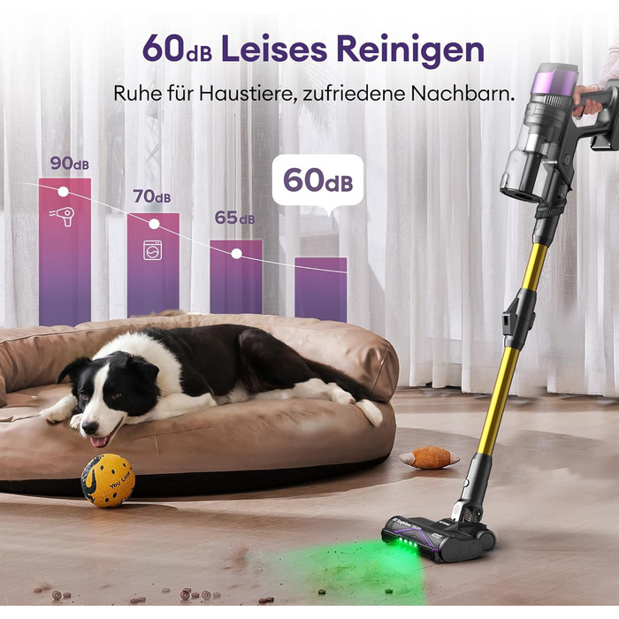 Бездротовий акумуляторний пилосос Ultenic U20: 55000Pa, 600W, 60хв, GreenEye, антинамотування, для твердих поверхонь та килимів