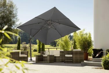 Парасолька садова Schneider RHODOS TWIST, 300 x 300 см, антрацит