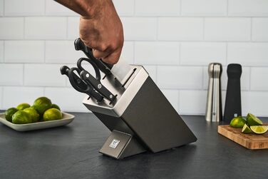 Набір ножів ZWILLING 7 предметів з автоматичним заточуванням, з нержавіючої сталі, з ручкою з пластику, Made in Germany (Gourmet, сірий)
