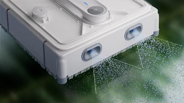 Робот для миття вікон Hutt з пультом дистанційного керування | 2-фазне розпилення та сила всмоктування 3800Pa | 80 мл бак, розпізнавання країв | Для скла, плитки, дзеркал (4 серветки для миття, мотузка безпеки в комплекті)