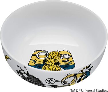 Набір дитячого посуду Minions WMF з порцеляни (3 шт.) з ложкою, від 3 років: тарілка, чашка, ложка, для сніданку, безпечний, миється в посудомийній машині