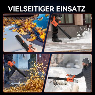 Акумуляторний повітродувач Bravolu 21V, потужність 210 км/год, акумулятор 4.0 Ah, зарядний пристрій, 6 режимів швидкості (5200mAh)