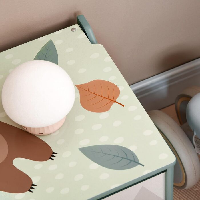 Дитяча валіза для іграшок ZONEKIZ з кришкою та безпечним шарніром, 60x37x39 см, зелена