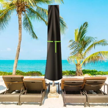 Чохол для парасольки GEMITTO, захисна накидка для парасольки, водонепроникний, для парасольки від 2 до 4 м, 420D, захист від сонця та вітру