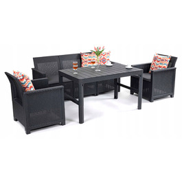 Комплект садових меблів Keter з пластику, сірий, 4 предмети