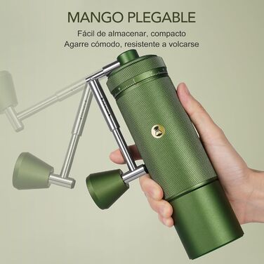 Ручна кавомолка TIMEMORE Chestnut з металевим корпусом, шліф Kegelschliff S2C, для еспресо та френч-пресу, чорна