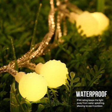 Льоководна гірлянда WOWDSGN 40M 400 LED, диммер, 8 режимів, для дому та саду, тепле світло, ідеальна для свят