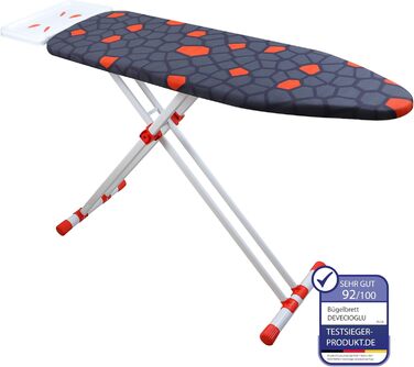 Прасувальна дошка DEVEÇİOĞLU 50-80см з чохлом 36x114см для парогенераторів, складна | Прасувальна дошка Mm480