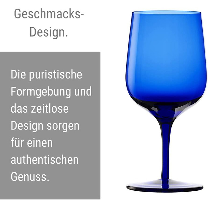 Коктейльні чаші Stlzle Lausitz Grandezza 6 шт 240 мл скляні сині
