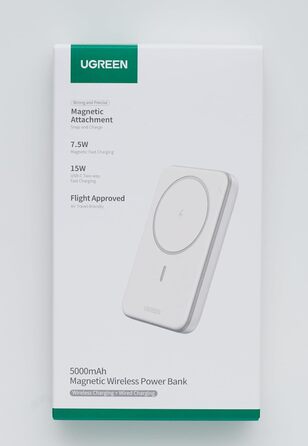 Магнітний павербанк UGREEN Nexode 5000mAh, швидка зарядка USB-C, бездротова, для iPhone 16-12 (білий)