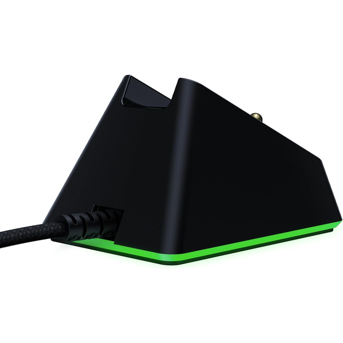 Підставка для навушників Razer Chroma з USB-хабом та RGB-підсвічуванням (7.1 Surround Sound, інтегрована підставка, протиковзкий фундамент) Білий (Чорний, Mouse Dock Chroma, Single)