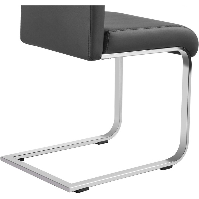 Набір з 2-х крісел для їдальні Yaheetech з м'яким сидінням, штучна шкіра, металевий каркас, сірий (135 кг)