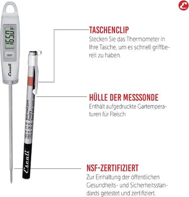 Кухонний термометр Escali DH1-U - термометр для гурманів - сертифікований NSF