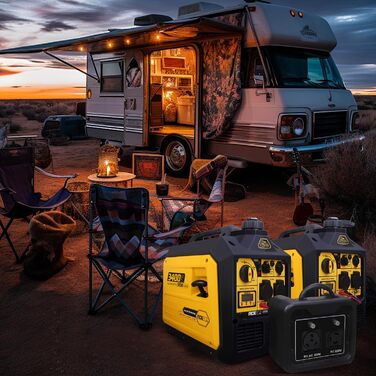 Бензиновий інверторний генератор Aceup 3400W: тихий, портативний, для дому, кемпінгу, 230V, 12V, USB, 4-тактний, 23кг