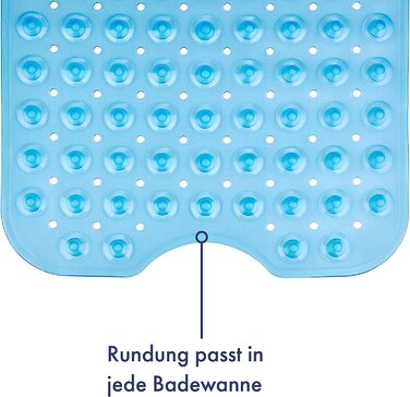 Нековзний килимок для ванної з присосками 100x40 см/40x16 дюймів наддовгі килимки для ванної Можна прати в пральній машині, без латексу Килимок для душу ідеально підходить для літніх людей і дітей (синій)
