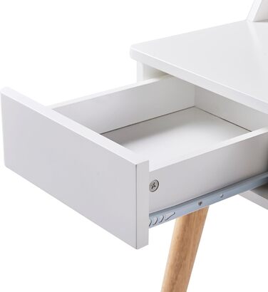 Дитячий письмовий стіл Teamson Home Creativo з MDF, з полицями та шухлядами, білий/натуральний, VNF-00045