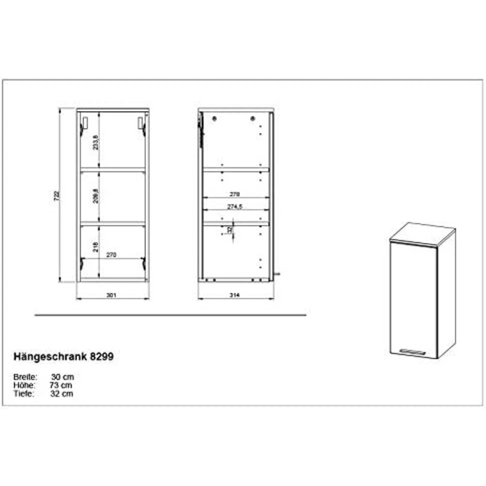 Базова шафа 8296-84 GW-Arvada, 2 висувні ящики, виїмка для сифона, 60x635 см, біла