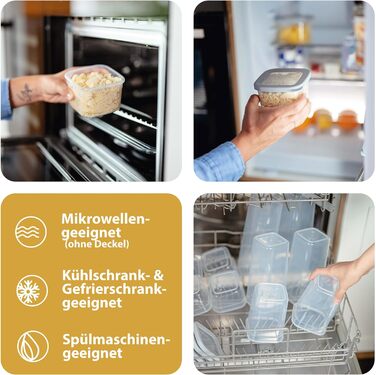 Набір контейнерів для зберігання продуктів [12 шт] Anthrazit, сірий - Складні, економія місця, 6x1000 мл