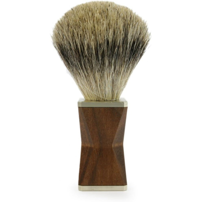 Щітка для гоління Badger Hair & Wood Чиста борсукова щітка та 100 г рослинного мила для гоління Зроблено в Німеччині