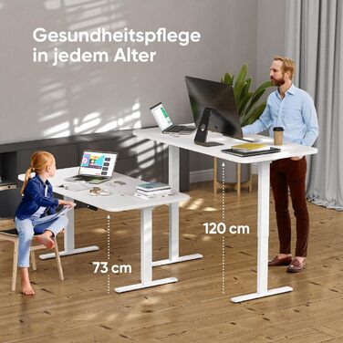 Електричний регульований стіл ONKRON, чорний, для стільниць 120-170 см, до 70 кг (Cdf222e-w)