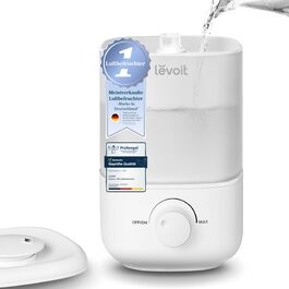 Зволожувач повітря Levoit для спальні, 23dB, 2.5L, з автовимкненням, для дітей, 360° регулювання, білий